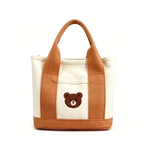 ODM Panelled Custom Tote Bag Durable Canvas Tote Bag Eco Grocery Shopping Bags Custom Logo Womens Tote Bags