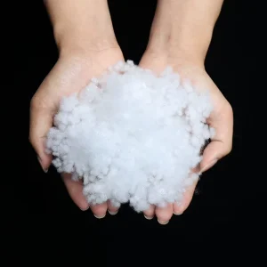 OEKO TEX Siliconized Fiberball Polyester Fill 80 To 200GSM 95% Rebound Anti Clumping Pillow Jacket Blow Fill