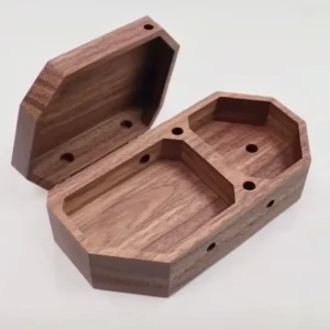 OEM Bamboo Wood Box with Slide Lid Small Gift Packaging CNC Machined Wire EDM Broaching