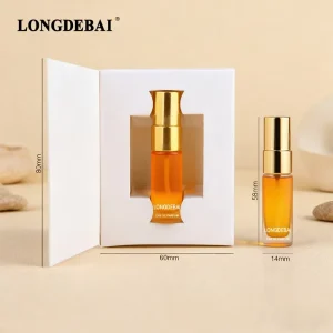 OEM Custom Perfume Spray Bottle 3ml 5ml Perfume Glass Sample Bottle 10ml Clear Round Empty Perfume Bottle with Box