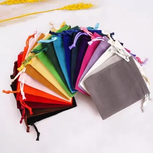 OEM Customized Size Logo Cosmetic Makeup Packaging Gift Drawstring Bag Jewelry Pouch Shopping Dust Coffee Drawstring Bag