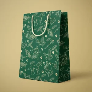 OEM Design with Embossing Matt Lamination UV Coating for Personalized Logo Custom Premium Paper Gift Tote Bags