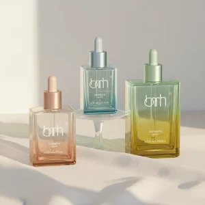 OEM ODM Classic 50ml Square Essential Oil Toner Serum Essence Dropper Bottle Square Glass Bottle