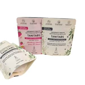 OEM ODM Custom Printed Resealable Plastic Free Flat Biodegradable Kraft Paper PLA Pouches Compostable Foil Paper Bags