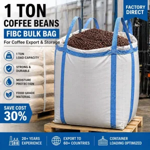 OEM PP Woven FIBC Valve Bag for Green Coffee Beans