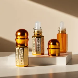 Octagonal Roller Bottle 3ml Glass Deodorant Roller Bottle 6ml Cute Glass Bottles for Rollers