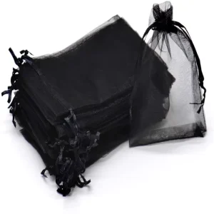 Oem Transparent Organza Gift Bags with Drawstring Mesh Packaging Pouches for Jewelry Cosmetics and Crafts