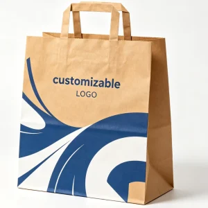 Old School Street Art Pattern Kraft Bag Reinforced Base Hot Silver Foil Custom Mark Trendy Handmade Packing Bag