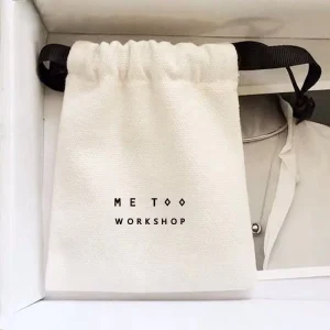 Organic Cotton Canvas Drawstring Bags with Custom Logo for Dust Protection Wallet Ties Use Security Features