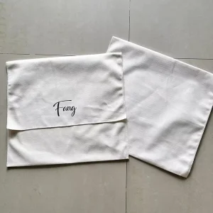 Organic Cotton Gift Bags Storage Packing Flap Envelope Dust Bag Pouch for Handbags Clothes