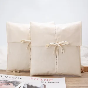 Organic Cotton Promotional Envelope Bag Dust Bag Covers Gift Packaging Recyclable