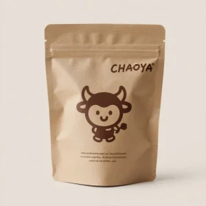 Organic Pet Snack Bag Biodegradable Kraft Paper Pouch Zipper Top Standing Pouch for Dog Treats Cat Nibbles Animal Food