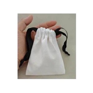 Organic Small Cotton Pouch Dust Drawstring Bag for Wedding Party Packaging