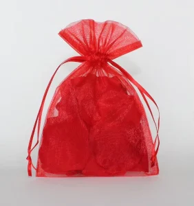 Organza Gift Bags Sheer Favor Bags with Drawstring Customizable 20+ Colors Silk Screen Printing Accept Custom Orders