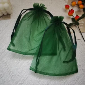 Organza Gift Grocery Drawstring Pouch Custom Logo Jewelry Packaging Organza Bag