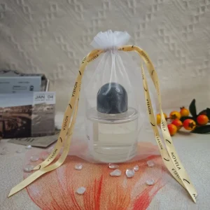 Organza Gift Grocery Drawstring Pouch Jewelry Candle Perfume Packaging Bag With Printed Ribbon Small MOQ
