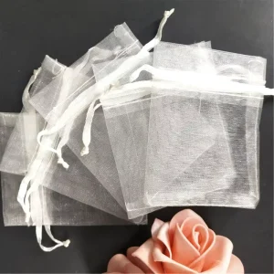 Organza Mesh Bags for Wedding Gift Packaging Food Grade Moisture Proof Non Woven Bags