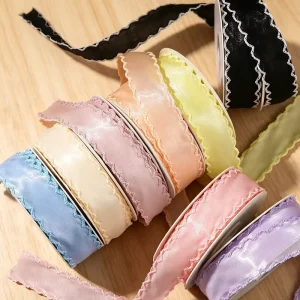 Organza Moonstitch Ribbon 1inch 1.5inch DIY Gift Packaging Bow Hair Accessory Materials 50yards