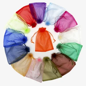Organza Pouch Different Size Organza Jewelry Bags Drawstring Pouch Organza Gift Bag