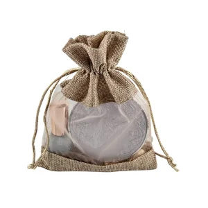 Organza Present Burlap Bags with Drawstring Wedding Party Favors Cosmetic Goodies Mesh Pouches Gifts Candies