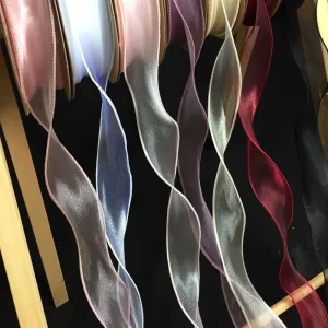 Organza Ribbon Bracelet Satin Ribbon Used for Florists Fresh Flower Packaging Material Floral Wave Ribbon Gifts