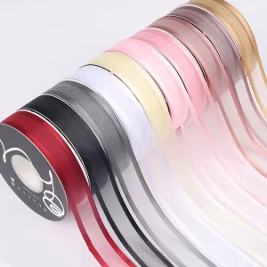 Organza Ribbon Gift Wrap Handwork DIY Silk Ribbon Bow for Wedding Birthday Decorations
