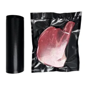 PA PE Packing Nylon Plastic Black Nylon Embossed Seal Storage Vacuum Sealer Bags for Food Packaging