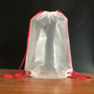 PE Bundle Pocket Plush Doll Transparent Storage Bag Activities Draw Rope PE Dust Bag Drawstring Dustproof Bags