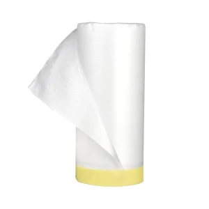 PE Crepe Paper Tape Single Sided Low Noise Rubber Adhesive Masking Film for Furniture & Automotive Protection