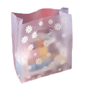 PE Plastic Handle Bags for Retail Packaging Strong Durable Carry Bags for Supermarket Shopping Takeaway and Daily Use
