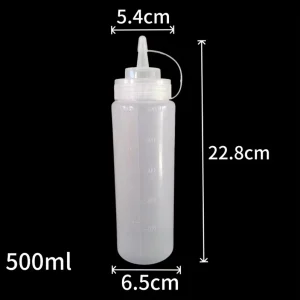 PE Plastic Large Sauce Bottle Squeeze Pot Salad Tomato Sauce Serving Bottle Hotel Restaurant Household Sauce Bottle Multi Size