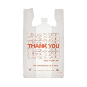 PE Plastic T-shirt Shopping Bags Disposable Transparent Supermarket Promotions Industrial Use Customized Size