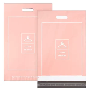PE Reusable Self Adhesive Clothing Polymailer Bags with Handle Custom Logo Printing for Shoes Clothing Shipping Packaging