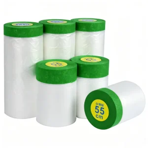 PE Single Sided Pressure Sensitive Adhesive Transparent Green Tape Masking Film 20m for Furniture Protection