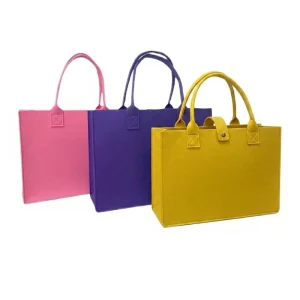 PE Tote Bags Custom Logo Silk Screen Printing Recyclable Shopping Handbags Corporate Gifts for Annual Party Christmas Easter