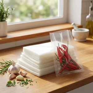 PE Vacuum Bags Food Vacuum Customized Bag Custom Food Bag Embossed Vacuum Sealer Roll for Food Packaging
