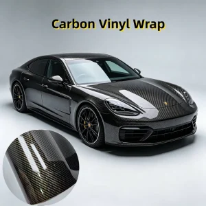 PET Carbon Fiber Vinyl Wrap Black Gold silver 8D Car Vinyl Wrap Roll Self Adhesive Air Release Carbon Fiber Wrap Film