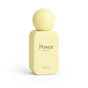 POSEE BEAUTY 13ml 9.5ml Square High-white Glass Screen Printed Custom Color Nail Polish Empty Bottles Cap Brush