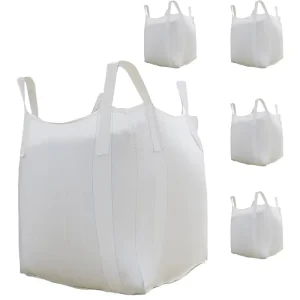 PP Big Bag 1000kg Top Full Open Flat Bottom Breathable 5:1 Safety Factor Agricultural Bulk FIBC