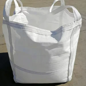 PP FIBC Jumbo Big Bag 1 Ton Breathable Flat Bottom Cross Corner Loop 5 1 Safety for Firewood Storage & Wood Silage
