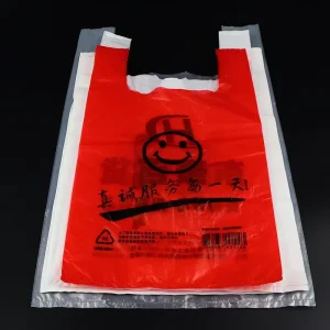 PP Material Supermarket Carry Bags with Embossing Non Woven T Shirt Shopping Bags