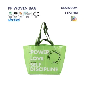 PP Woven Recycled Bags Reusable Shopping Bags Big Size Packaging Plastic Bags Customized Logo