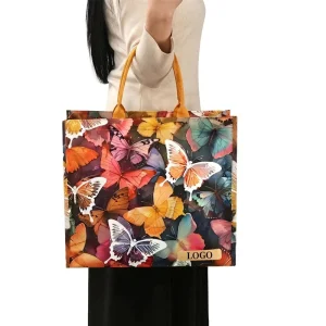 PP Woven Shopping Bag Heavy Duty 15kg Load Capacity Matte Laminated Reusable Grocery Bag for Bulk Retail Wholesaler