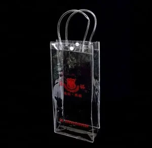 PVC Clear Plastic Bags Foldable Waterproof Shopping Bag With Handle