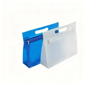 PVC Clothing Packaging Plastic Zipper Bag Pouch Cosmetic Makeup Zip Lock Slider Bags Customized Logo