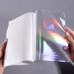 PVC PE PET Vinyl Self Adhesive 3D Clear Translucent Holographic Hologram UV Resistant Cold Laminating Film A4