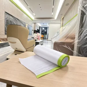 Painters’ Masking Film Dustproof Protective Plastic Film for Car Spray Paint and Furniture Decoration