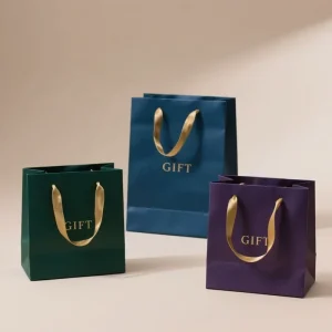 Paper Bag Custom Printed Logo Luxury Clothing Shopping Paper Bags Boutique Recyclable Gift Bag With Ribbon Rope Handles