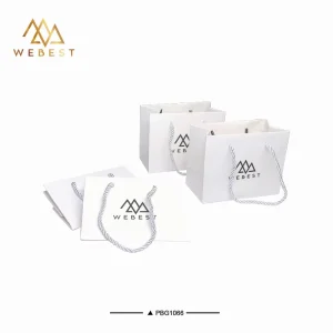 Paper Bags Candy Bag Paper White Paper Carry Bags with Handles for Shopping