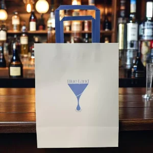 Paper Bags Luxury Thank You Gift Paper Bag With Handles Ribbon Logo Printed Handle 150gsm Flat Bottom Kraft Custom